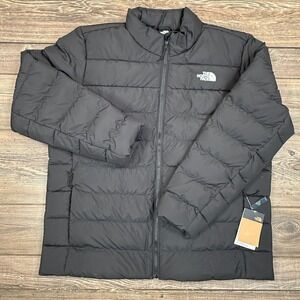 The North Face Mens Aconcagua 3 Jacket Size XXL Black Puffer Insulated NWT